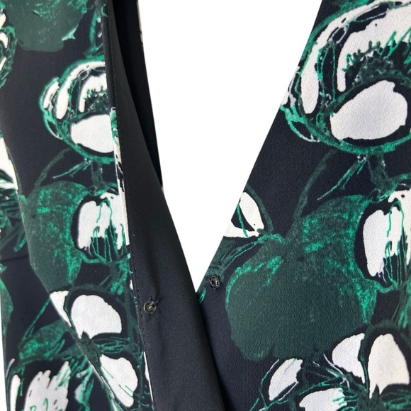 Club Monaco - “Krishel” Romper, Tropical Floral Print, Tie Back - Size 4, Black - Picture 10 of 17